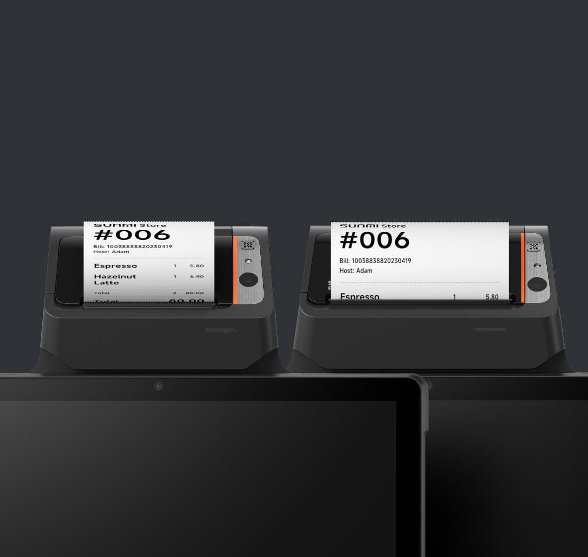 เครื่องพิมพ์ความร้อนในตัว
ขนาด 58/80 มม. ความเร็วสูง