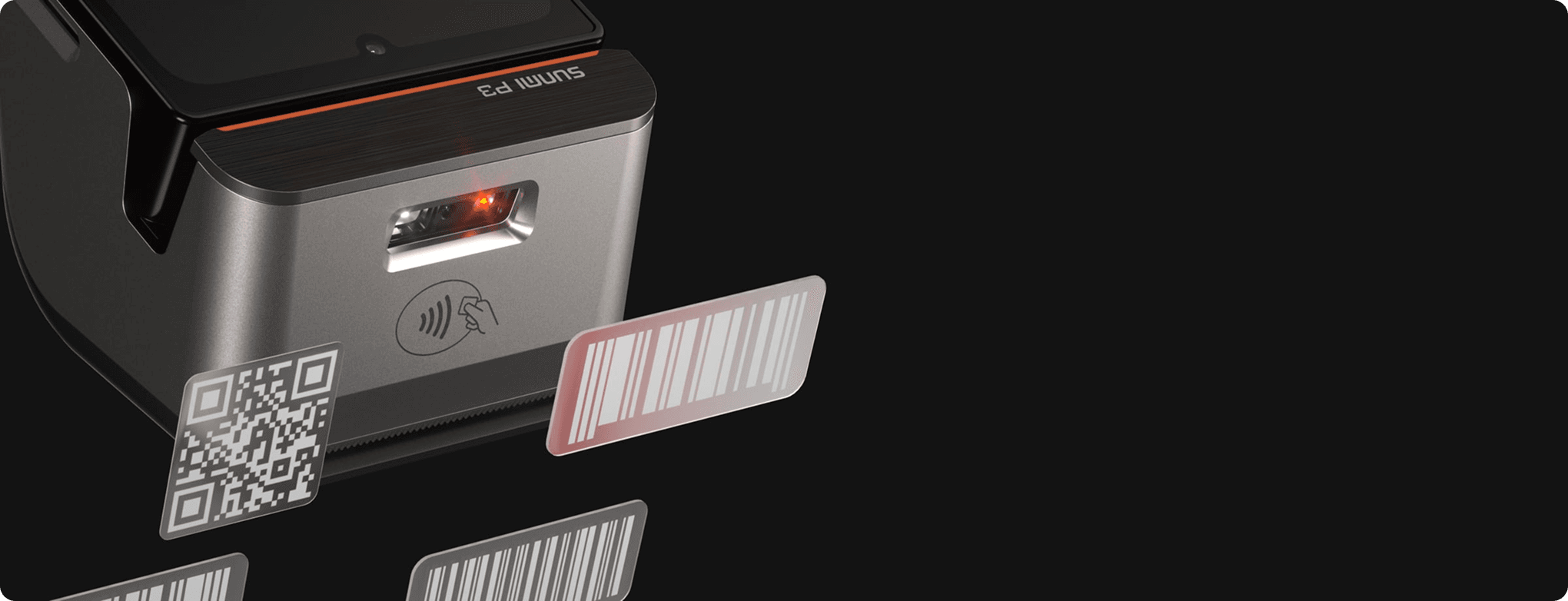 Accurately reads 1D/2D barcodes, 
even if scratched, folded or stained.