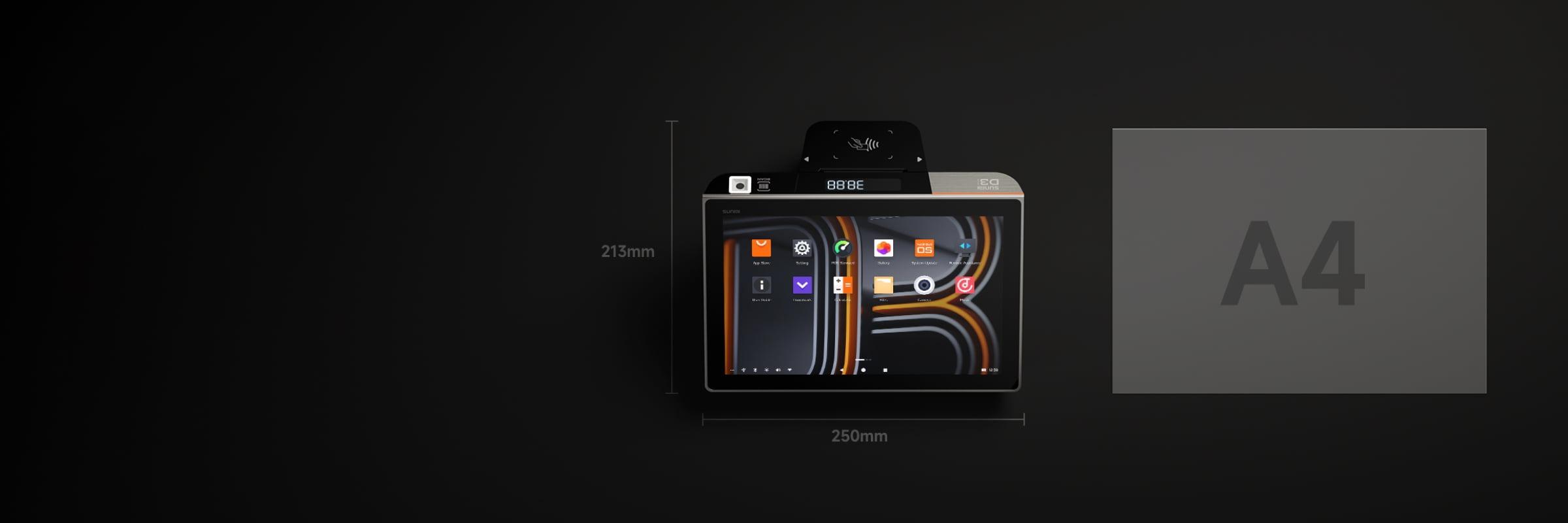 D3 MINI is small in size, 
light in weight and comes 
with a 10.1 inch screen 
and saves more space.