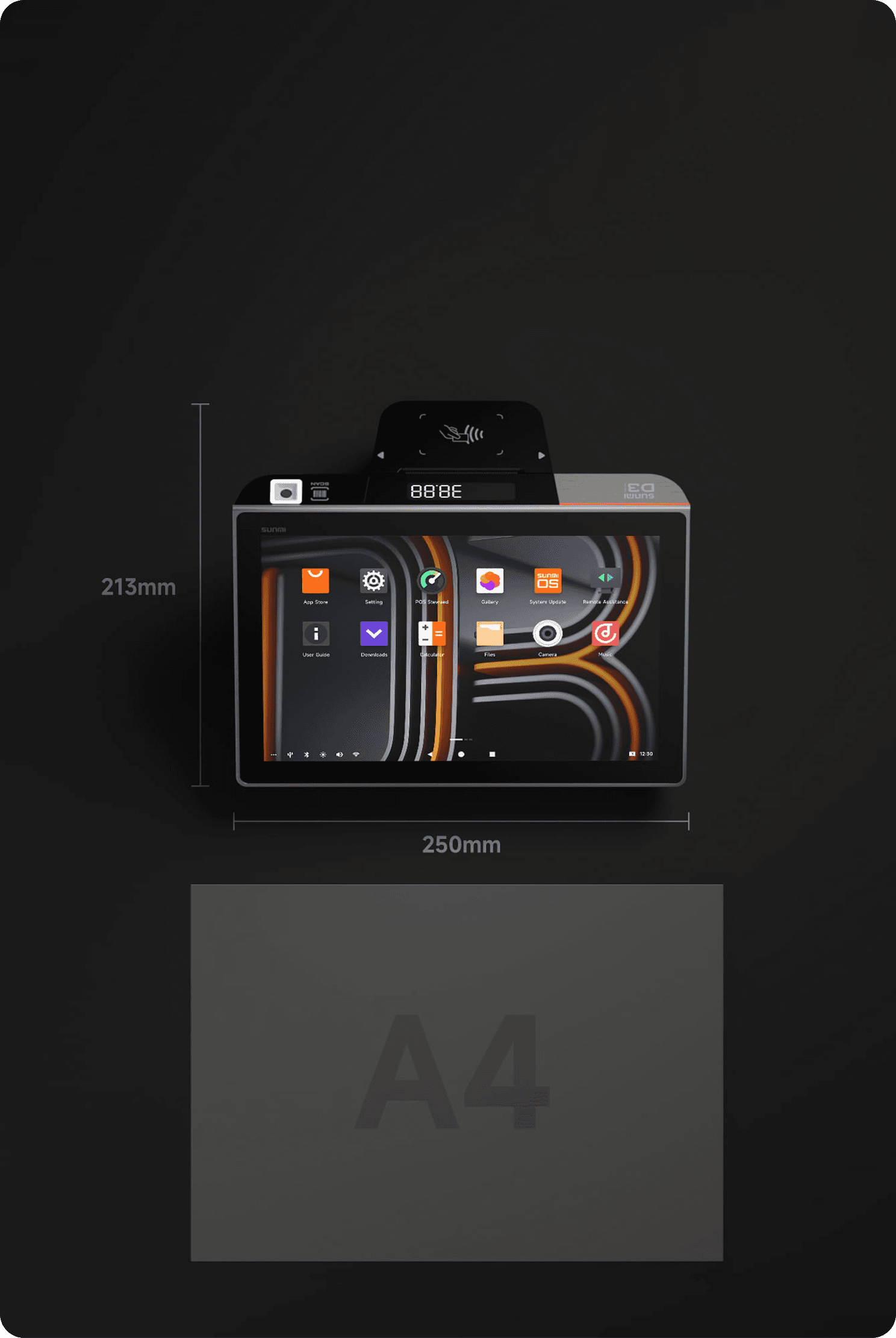 D3 MINI is small in size, 
light in weight and comes 
with a 10.1 inch screen 
and saves more space.